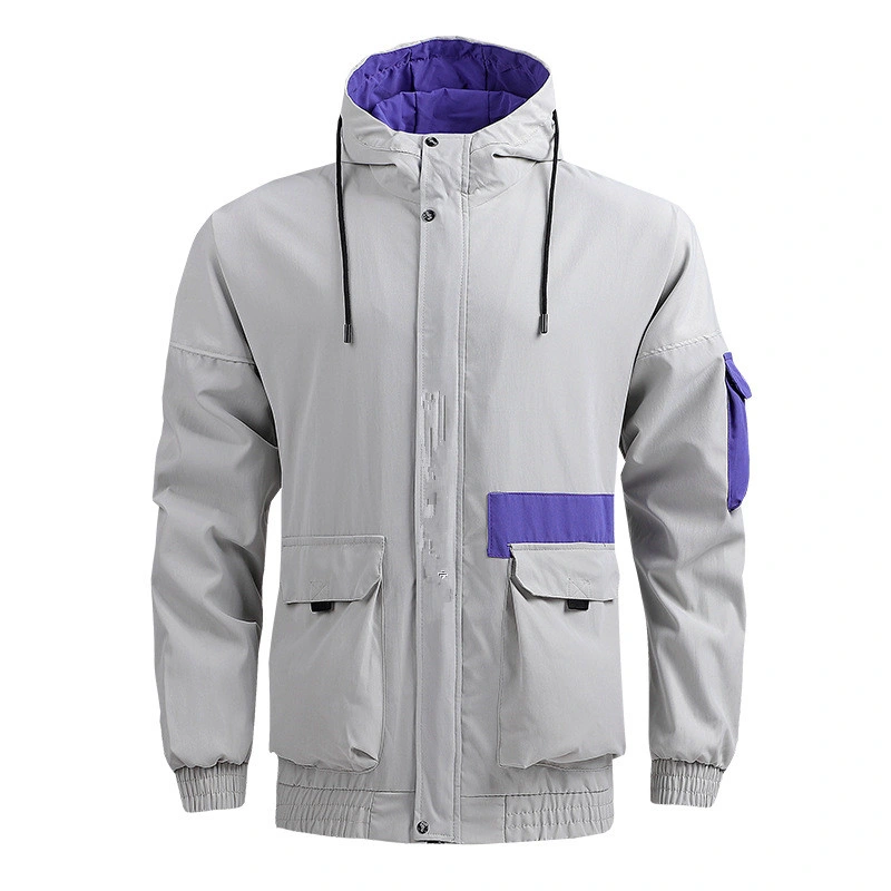 Winter Waterproof Windproof Fashion Design Breathable Hooded Softshell Outdoor Workwear Men Sports Hiking Jacket