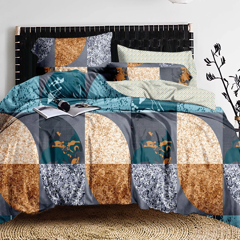 High Quality Polyester and Cotton Duvet Cover Flat Sheet Bedding Set Duvet