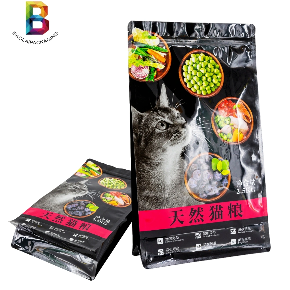 1kg 2kg 4kg 20kg Cat Litter Cat Food Zipper Lockpackaging Flat Bottom Pouch Pet Food Bag
