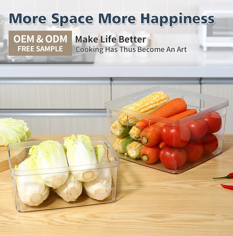 Pet Cabinet Snack Fruit Storage Bins Multipurpose Portable Plastic Kitchen Pantry Food Storage Organizer Tray