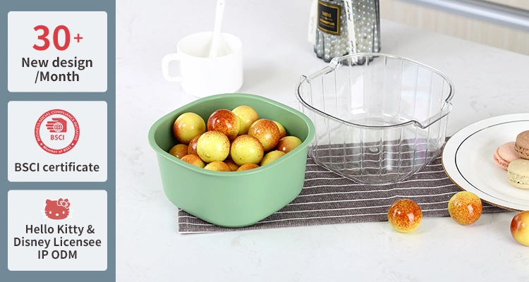 Pet Food Washing Bowl Wash Easy Hard Plastic Kitchen Storage Baskets Sink Drain Basket for Vegetables