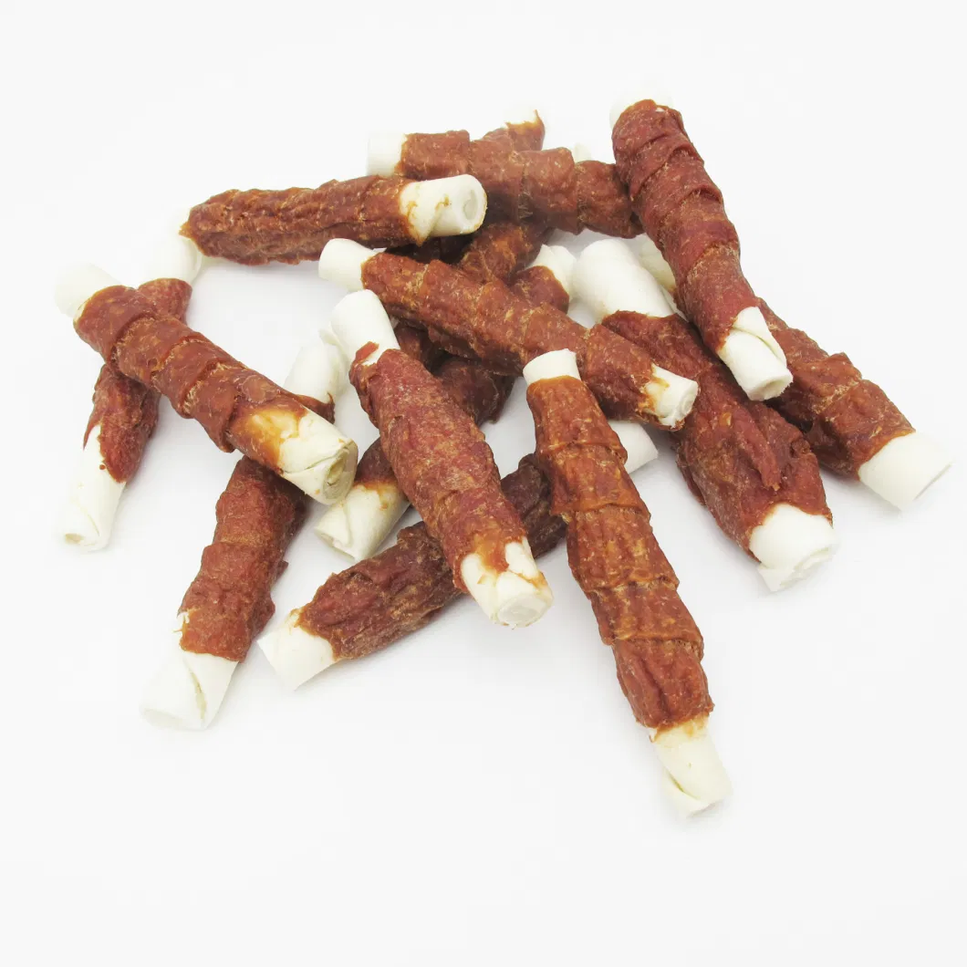 High Protein All Natural Cowhide Wrapped in Duck Stick Meat Pet Snack