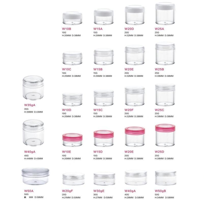 47mm Calibre 30ml/50ml/60ml/80ml Capacity Food Grade BPA Free Clear Pet Packaging Jar for Food and Cosmetics