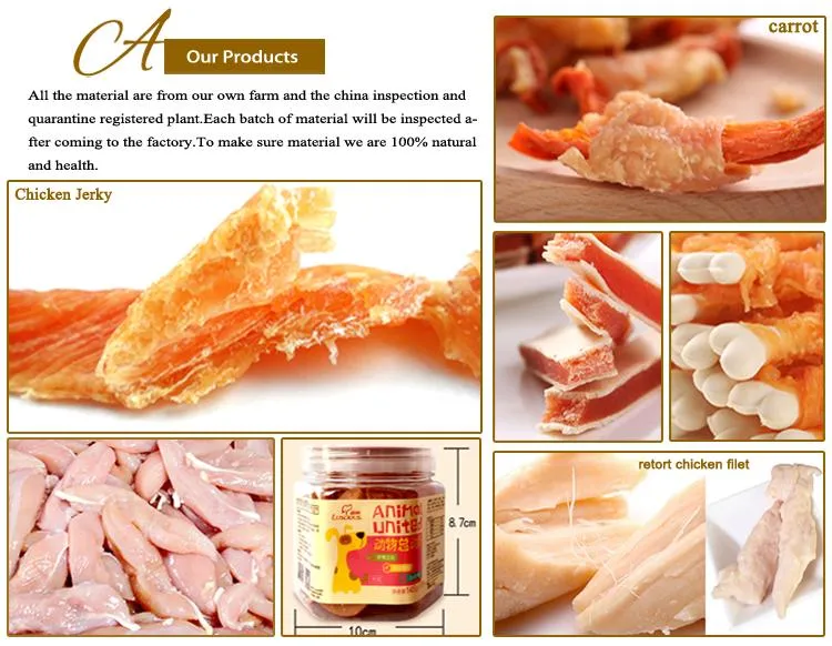 Soft Chicken Slice Jerky Dog Snack Pet Food Supplier