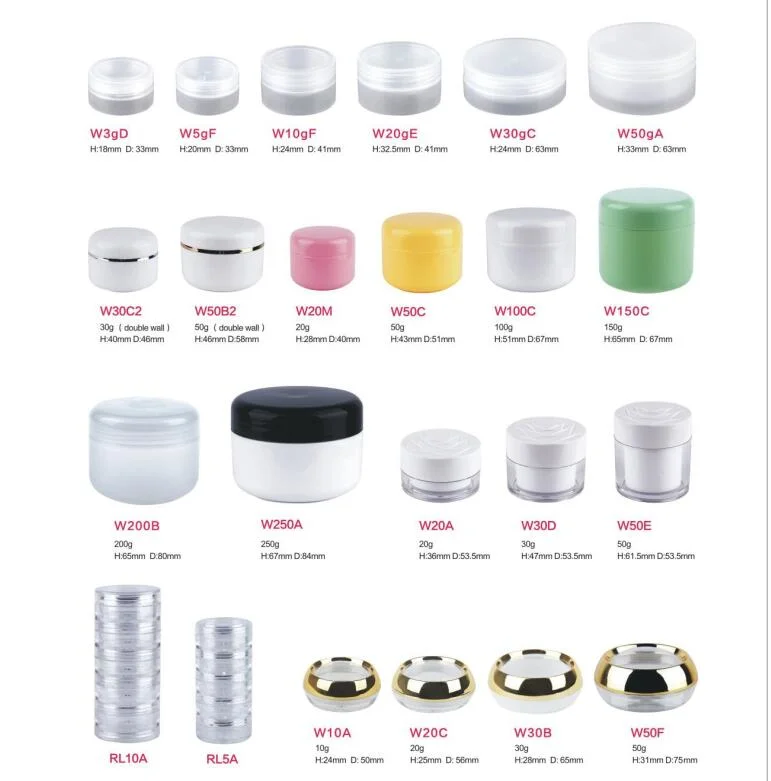 47mm Calibre 30ml/50ml/60ml/80ml Capacity Food Grade BPA Free Clear Pet Packaging Jar for Food and Cosmetics