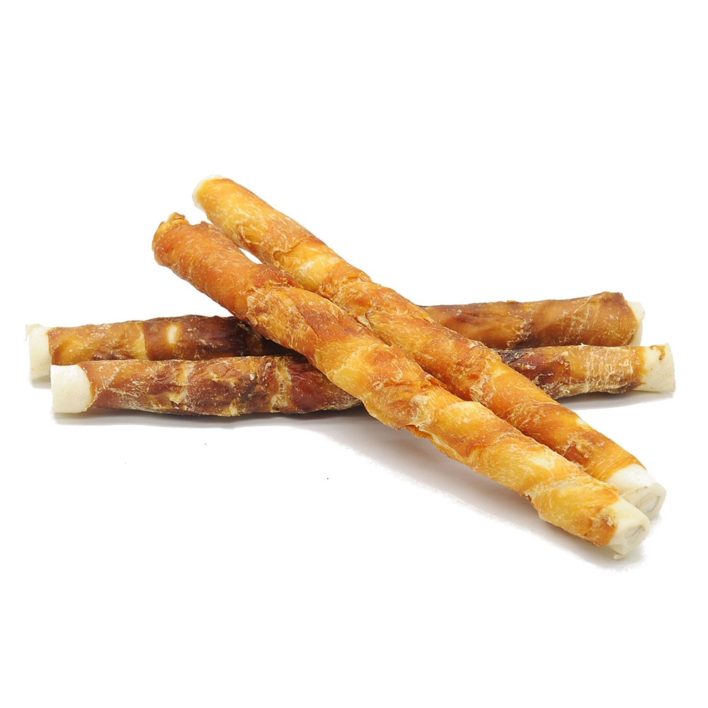 OEM Factory Best Selling Chicken Rawhide Stick Pet Snacks Chicken Rawhide Wrap Dog Snacks