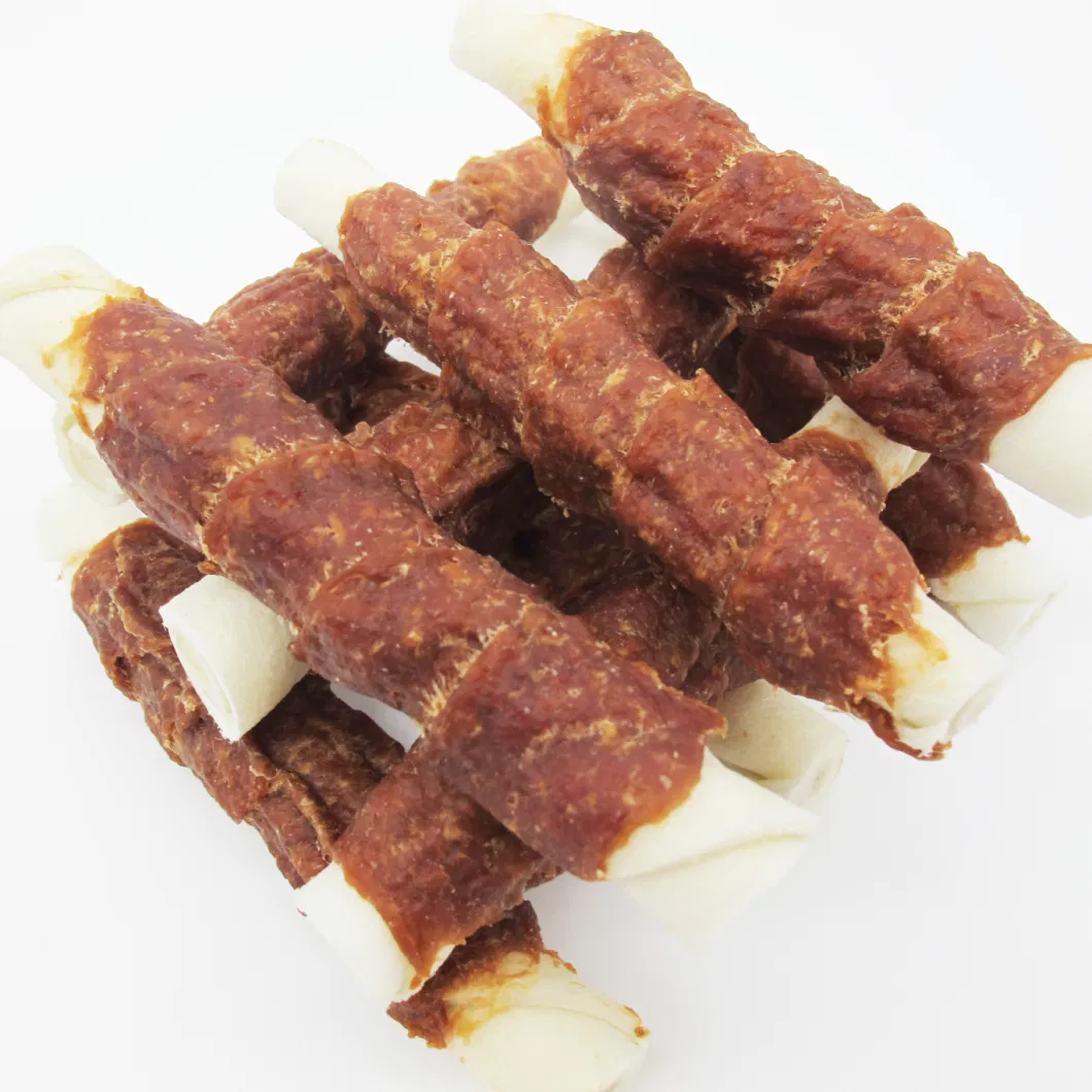 High Protein All Natural Cowhide Wrapped in Duck Stick Meat Pet Snack