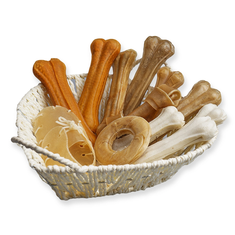 Rawhide Bones Rawhide Donuts Knotted Rawhide Bone Dog Chews Dog Treats Pet Food Pet Treats