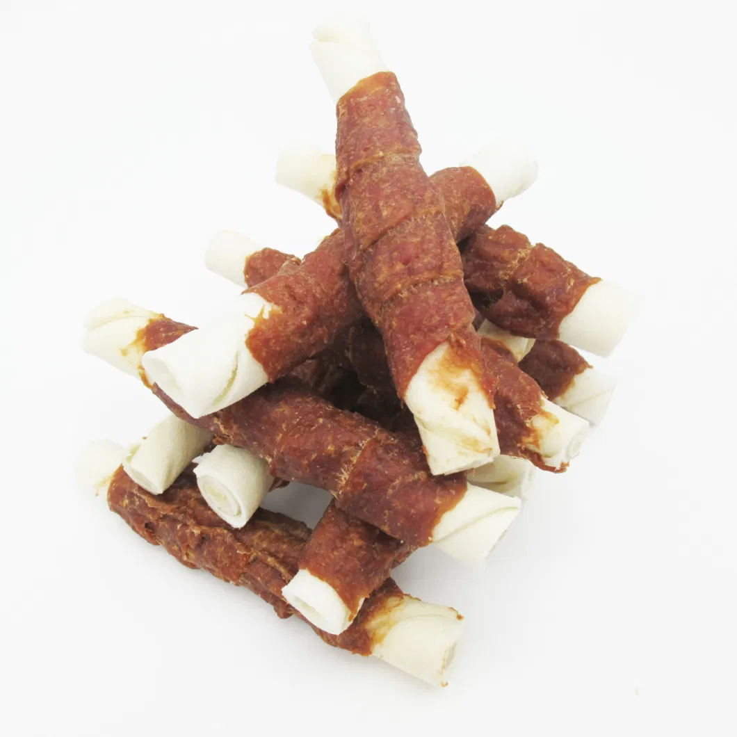 High Protein All Natural Cowhide Wrapped in Duck Stick Meat Pet Snack