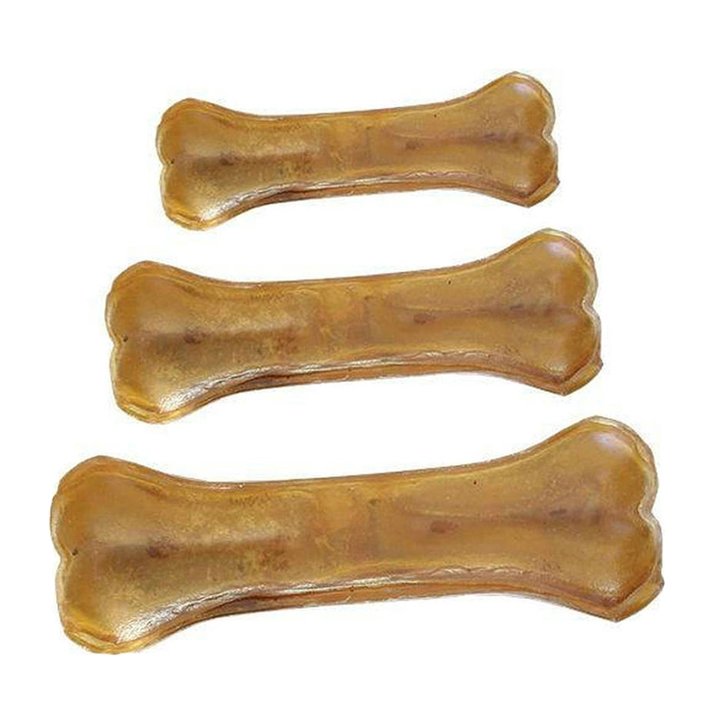 Large and Small Pet Dog Chews Natural Color Cowhide Pressed Bone Dog Snack