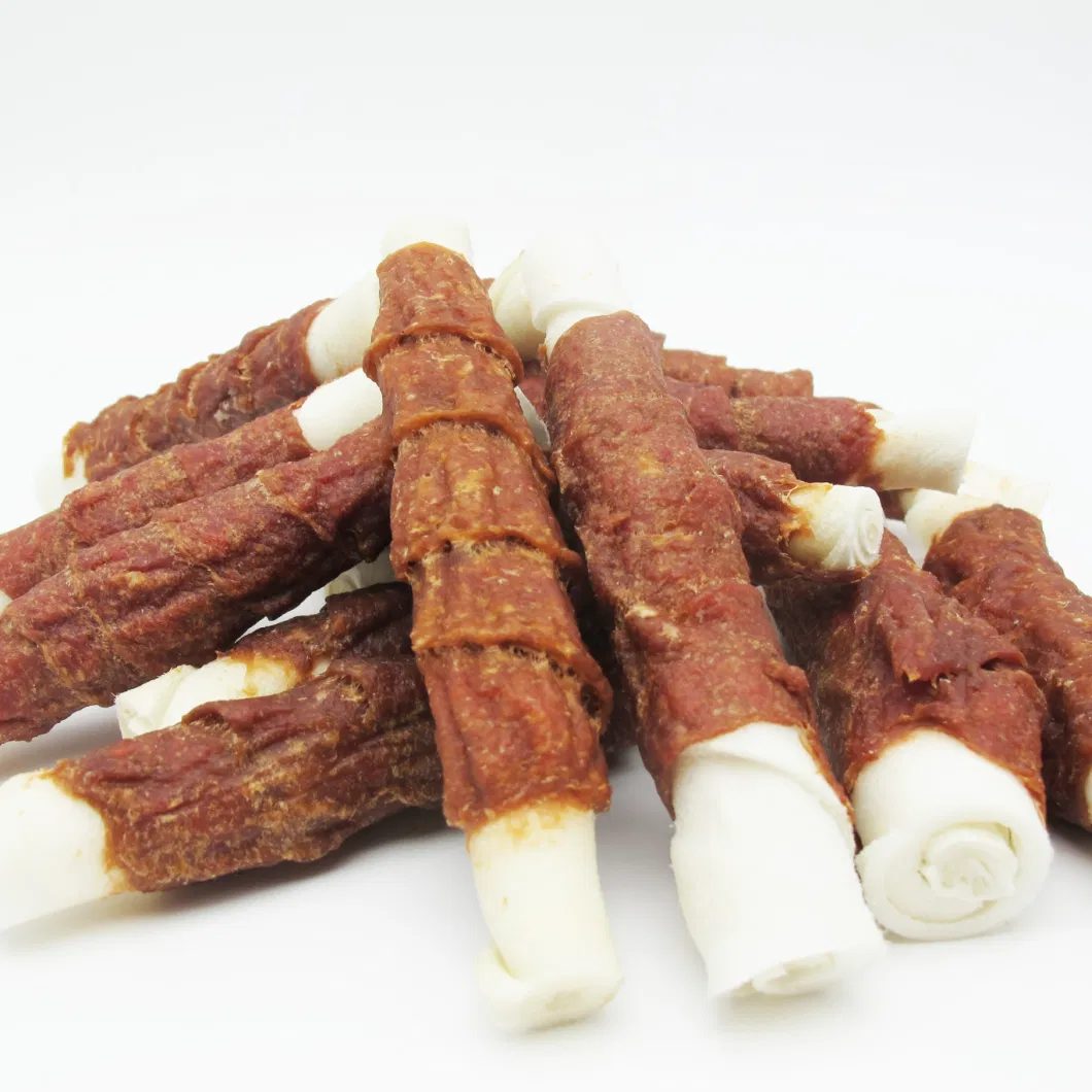 High Protein All Natural Cowhide Wrapped in Duck Stick Meat Pet Snack