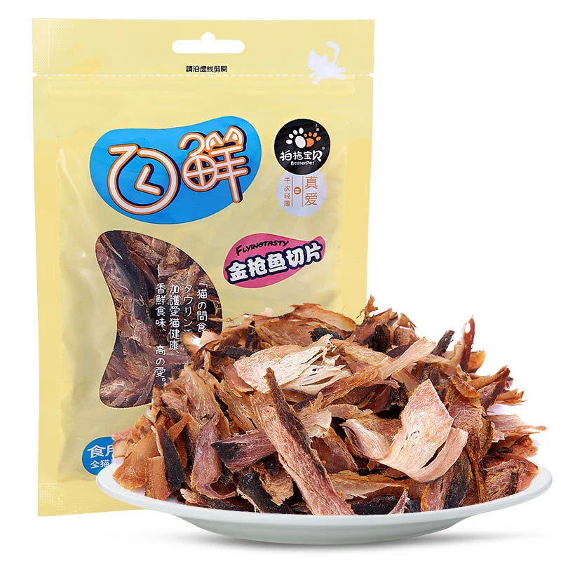 Pet Cat Snacks Cat Tuna Jerky Fly Fresh Tuna Slices Snack