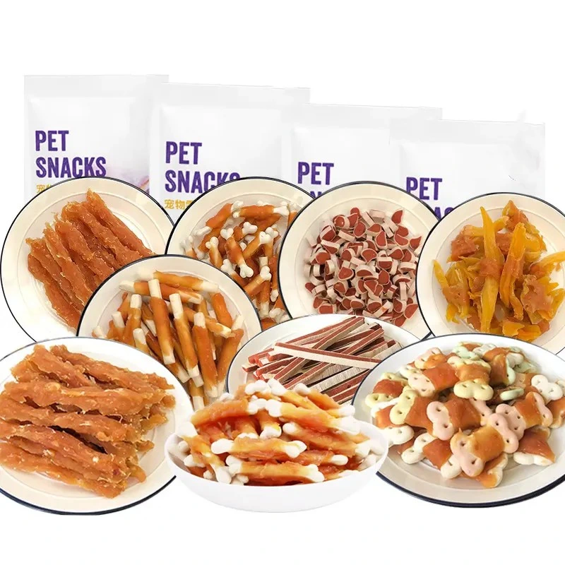 Private Label Natural Dog Treats Soft Spiral Chicken Jerky Strip Dog Snacks Treats Jerky Food for Dog