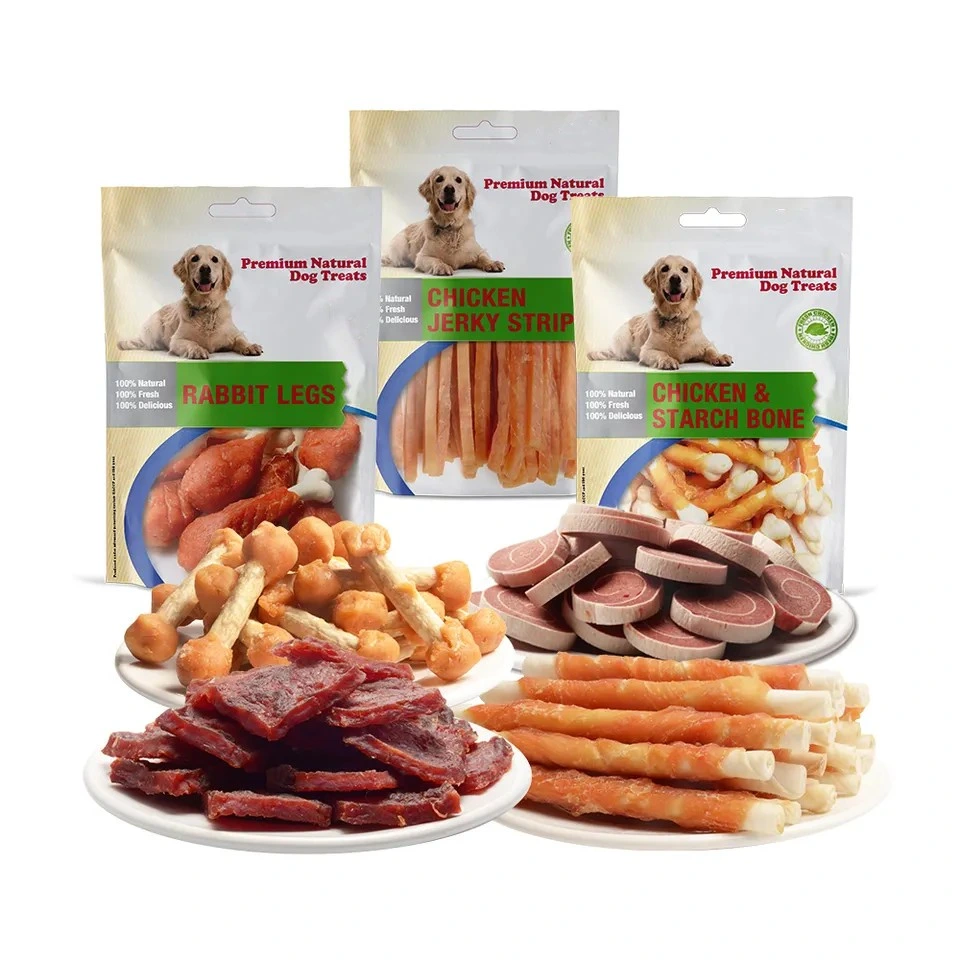 Private Label Natural Dog Treats Soft Spiral Chicken Jerky Strip Dog Snacks Treats Jerky Food for Dog