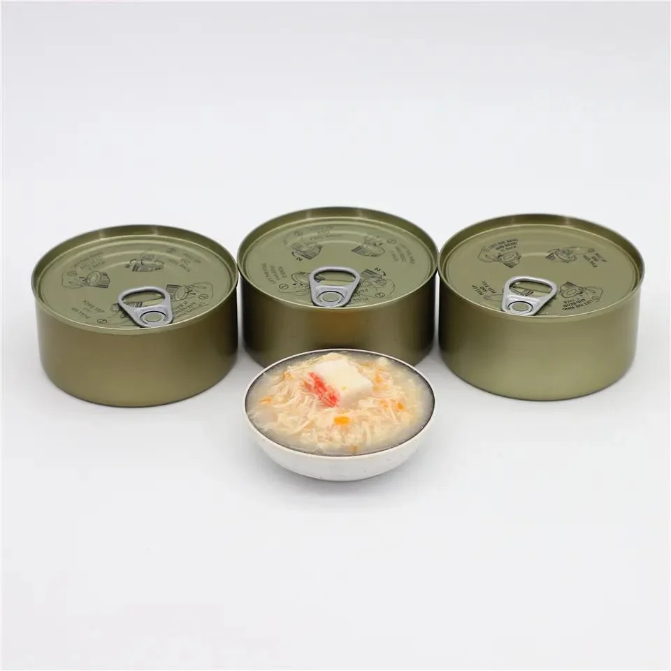 Wholesale OEM/ODM Fresh Wet Cat Food Fish/Chicken/Beef Shreds Canned Cat Treats Chicken Rice Ball Natural Functional Pet Food