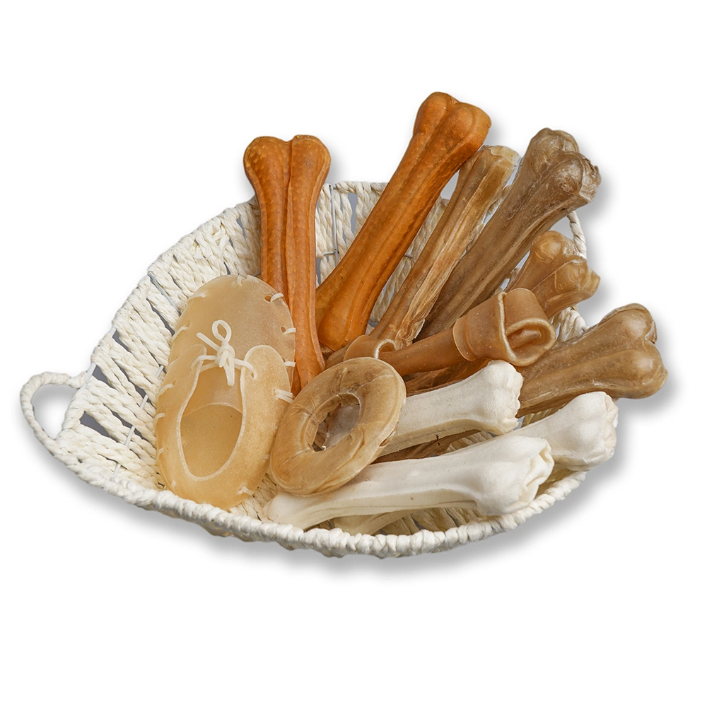 Rawhide Bones Rawhide Donuts Knotted Rawhide Bone Dog Chews Dog Treats Pet Food Pet Treats