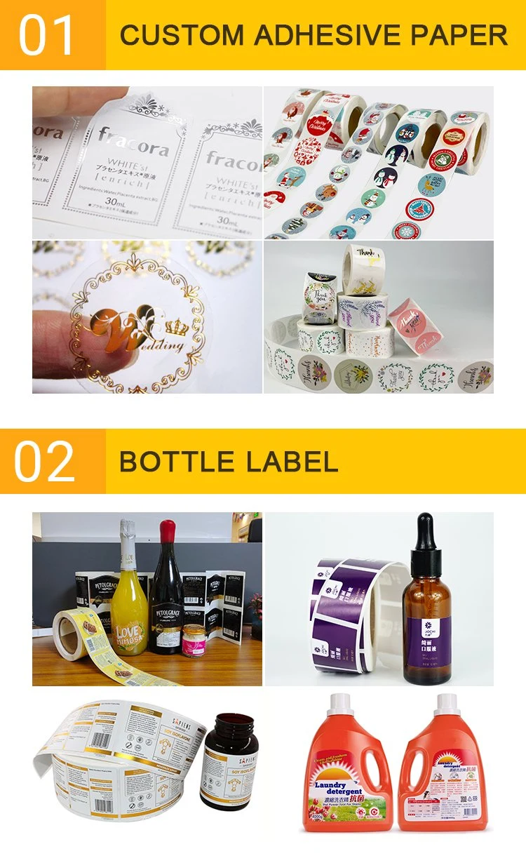 Custom Plastic Bottle Logo Label Sticker Print, Private Cosmetic Labels for Pet Lotion Bottle