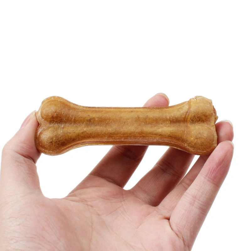 Large and Small Pet Dog Chews Natural Color Cowhide Pressed Bone Dog Snack