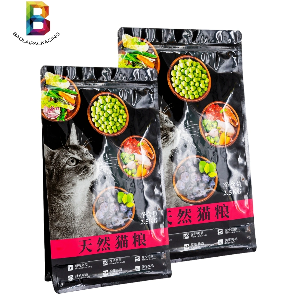 1kg 2kg 4kg 20kg Cat Litter Cat Food Zipper Lockpackaging Flat Bottom Pouch Pet Food Bag