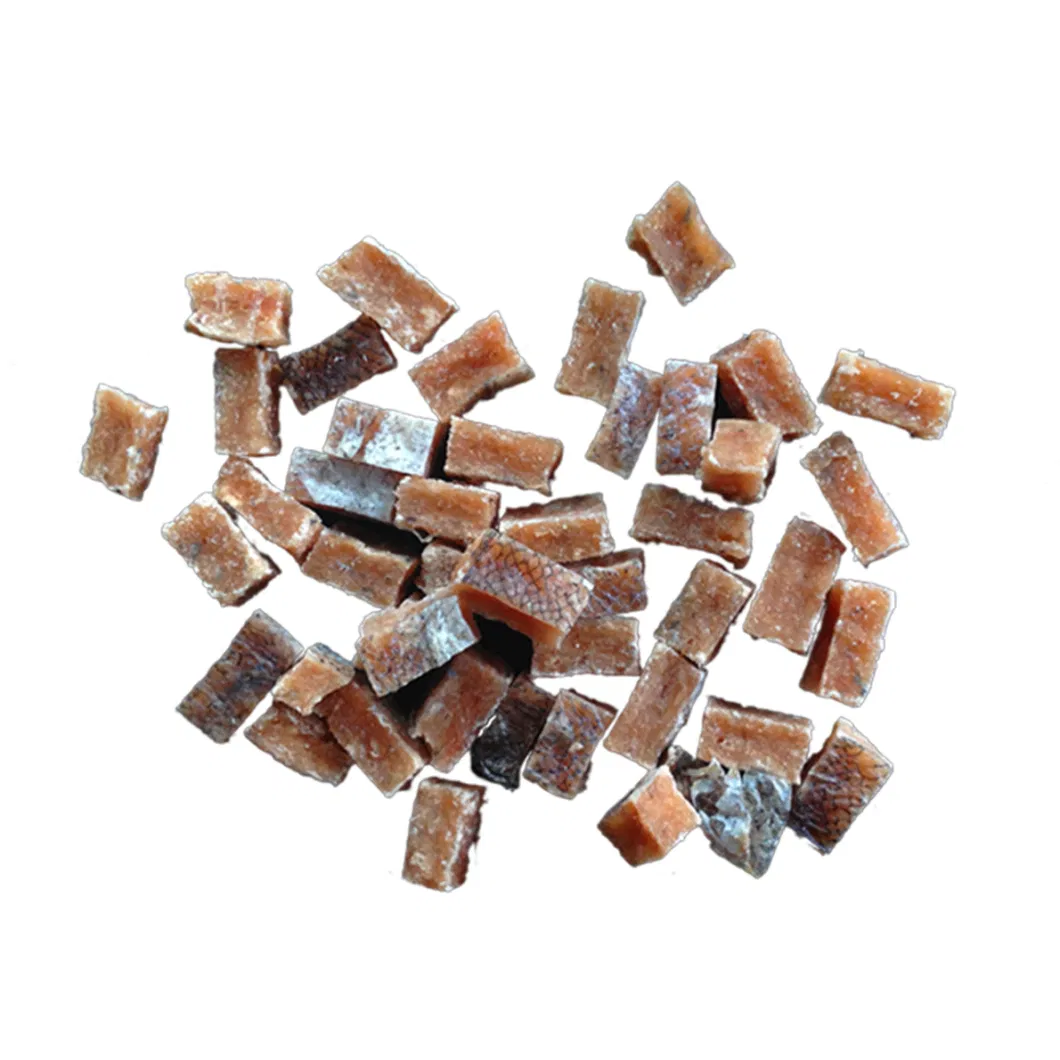 Natural Fish Skin Cubes Salmon Fish Cubes Pet Treats Dog Snacks