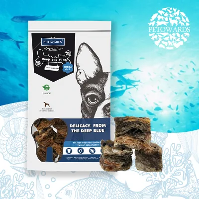 Salmón piel Entrenamiento Premios piel Pura Pez Pez Perro de pelo hermoso Comida