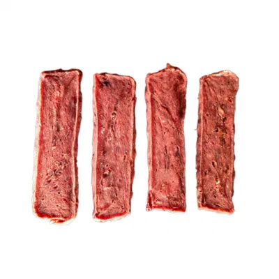Bocadillos de Pet de etiqueta privada suave natural formación de las tiras de pato recompensa Comida para perros