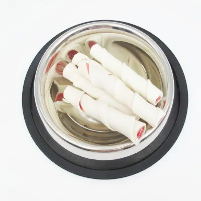  Sabor saludable al por mayor personalizado Desbastado Cowhide Roll Stick tratamiento de perro