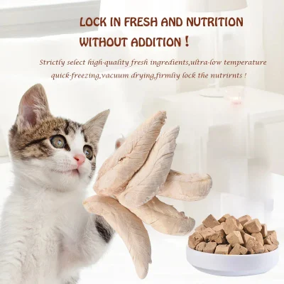  100% Natural Pura Gato trata Alimentos Congelados comida seca Pet Aperitivos