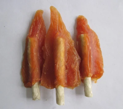  Pollo OEM Rawhide Snacks para perros con queso Pet trata