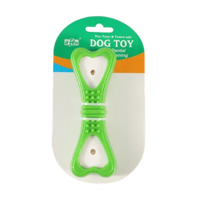 La nueva mascota de Venta caliente Amazon Toys perro de color verde el cepillo de dientes limpiar los dientes molares persistente