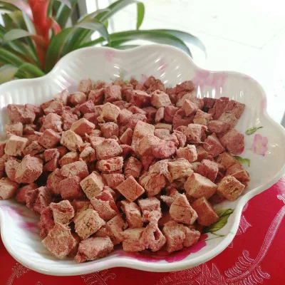 Freeze-Dried pulmón bovina como mascota Snack es nutritiva y saludable