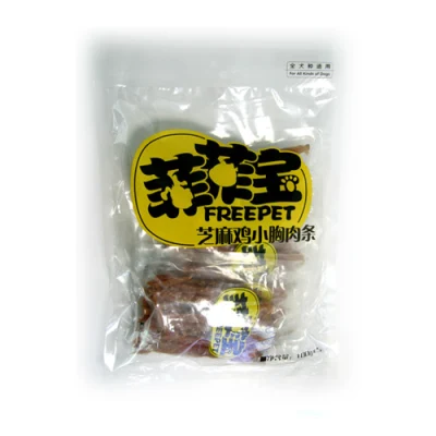  Tiras pequeñas de pechuga de pollo de sésamo Pollo seco Jerky 500g Perro Golosinas Pihi005
