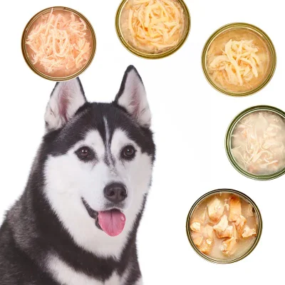 OEM Alto en proteínas Palatabilidad Pet Dog húmedo en lata Comida para mascotas