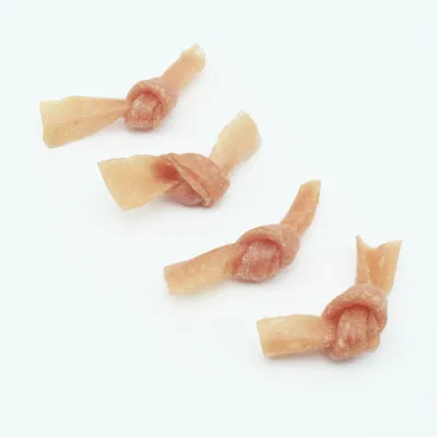 Alto contenido de carne proteína rica fácil digestión Duck seco Sushi Nudo Cod rebanadas alimento de pescado Perro tratar Snack