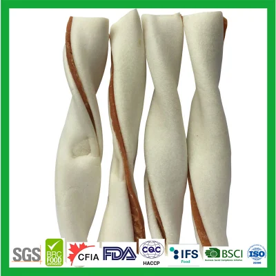  ODM Fabricante Nutrisource Pollo mediano y Rawhide Twist Dried Pet Delicias comida Snack