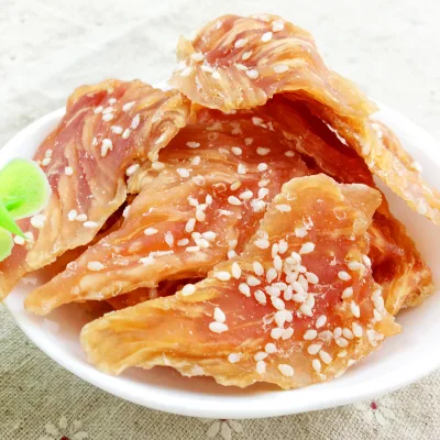 Trozos de carne de sésamo 200g Entrenamiento Molar Pet Food carne pura Golosinas de pollo