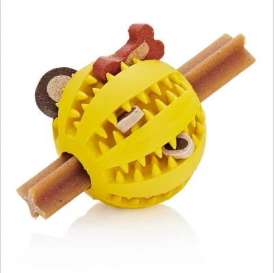 Pelota de goma de caucho de juguete para perros Mascotas Mascotas juguetes Chew Toy Pet bocadillos de comida de perro de bola de fugas