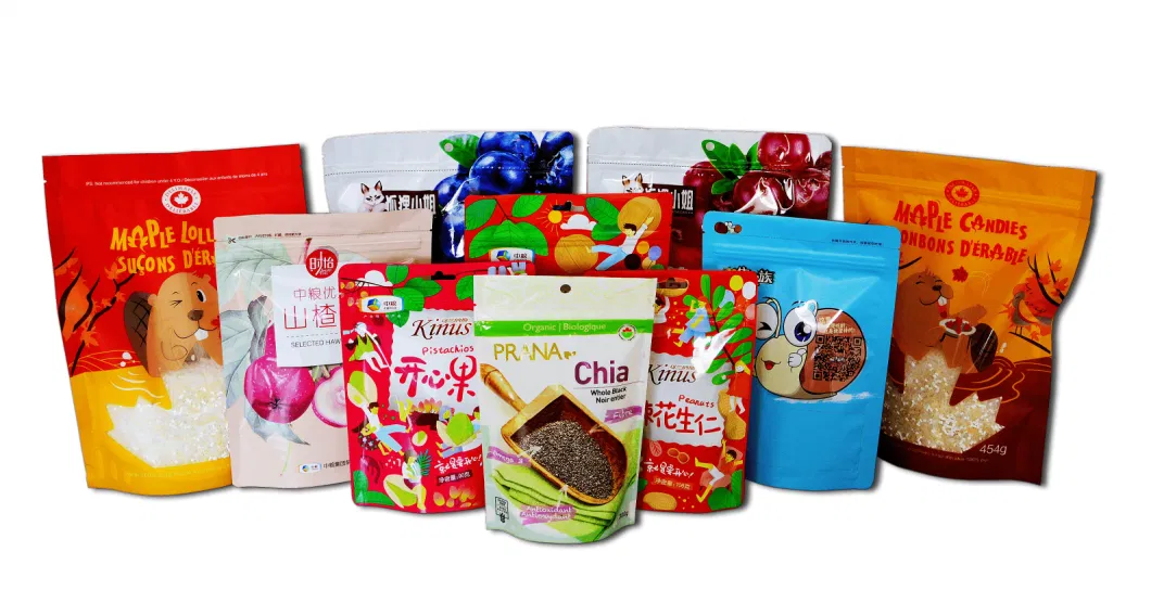 Custom Wholesale Cookies Snacks Chips Nuts Candies Pet Treats Zipper Ziplock Metalized Aluminum Foil Mylar Bag Food Plastic Packaging Doypack Stand up Pouch