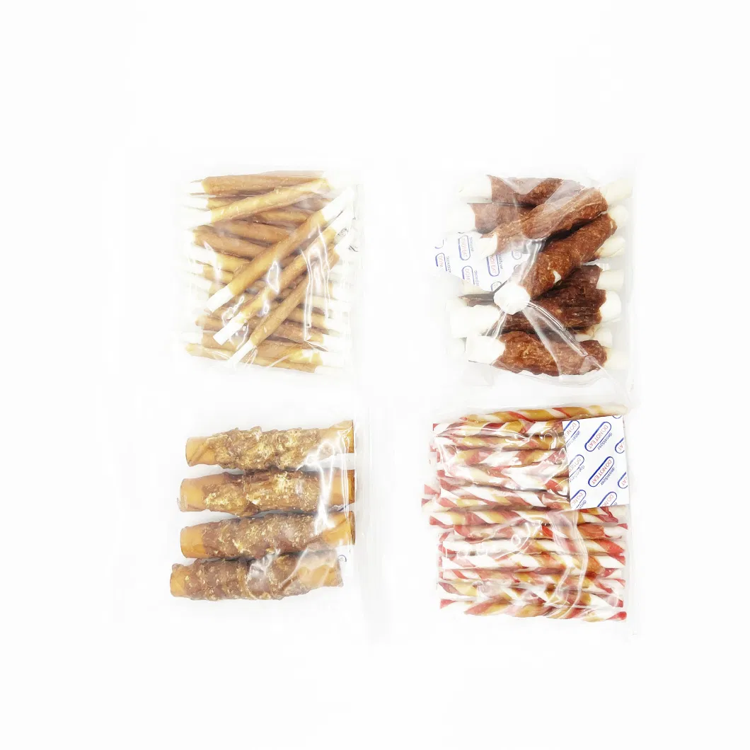 Teeth Cleaning 6 Inch Duck Meat Wrapped Rawhide Stick Meat Dog Pet Treat