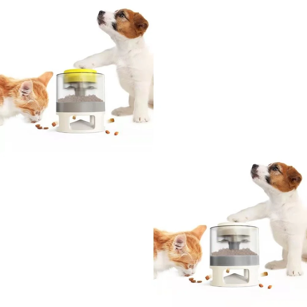 Automatic Pet Dog Feeder, Puzzle Slow Feeder Training Toys, Trigger Button Food Dispenser Wbb18584