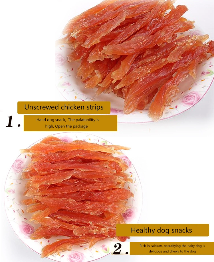 100% Natural Soft Different Shapes Chicken Meat Dry Dog Snack