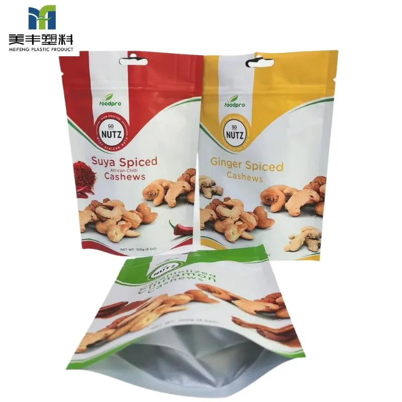 Custom Wholesale Cookies Snacks Chips Nuts Candies Pet Treats Zipper Ziplock Metalized Aluminum Foil Mylar Bag Food Plastic Packaging Doypack Stand up Pouch