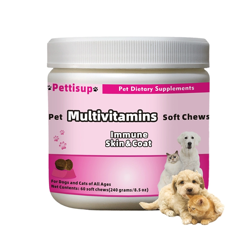 Pettisup Private Label Pets Supplement N in 1 Dog Vitamin Treats Immunity&Gut Health Support for Cat Pet Multivitamin Soft Chews