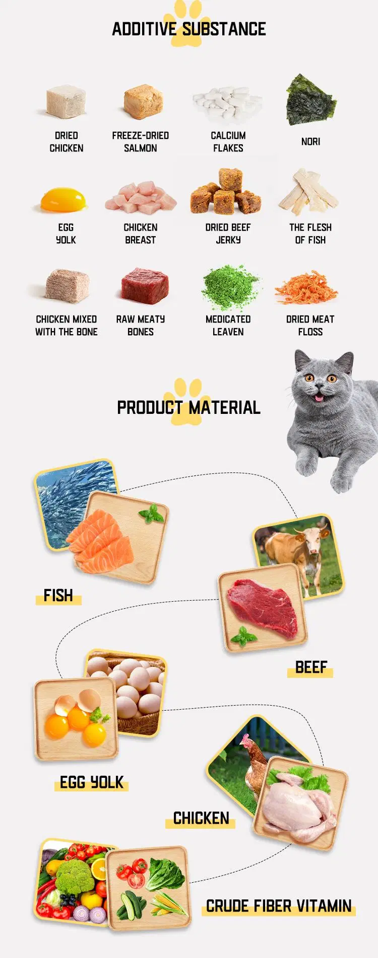 100% Pure Natural Cat Treats Food Freeze Dried Pet Food Snacks Treats
