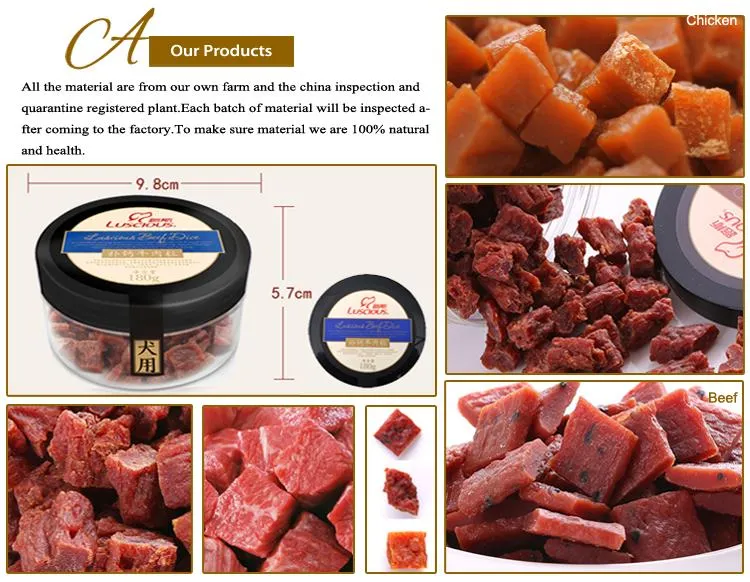 Chicken Liver Cheese Jerky Dog Snack Dry Pet Food Supplier