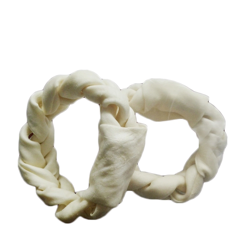 Wholesale Cowhide Braid Circle Pet Snacks Dog Molar Toy Molar Tooth Cleaning Pet Supplies Sxyf003