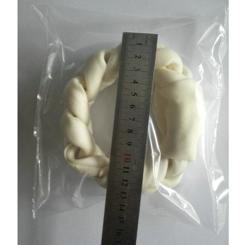 Wholesale Cowhide Braid Circle Pet Snacks Dog Molar Toy Molar Tooth Cleaning Pet Supplies Sxyf003