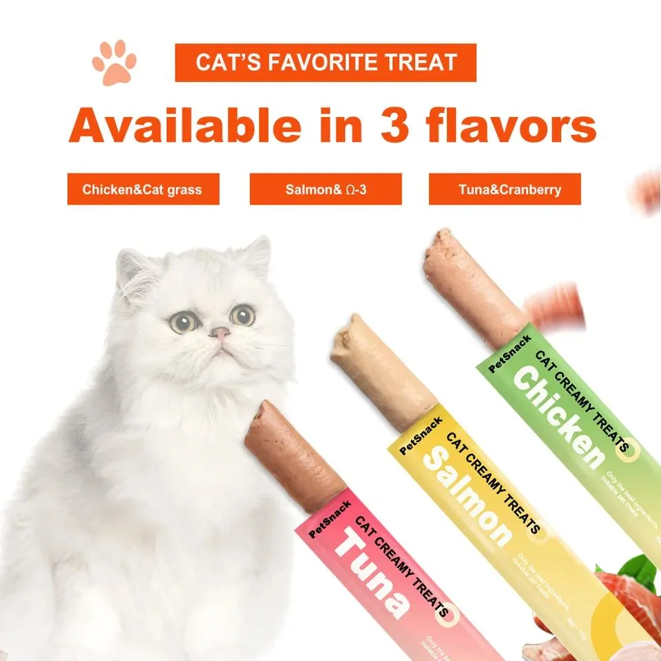 Wholesale 15g Delicious and Nutritious Cat Lick Treats Snacks Food