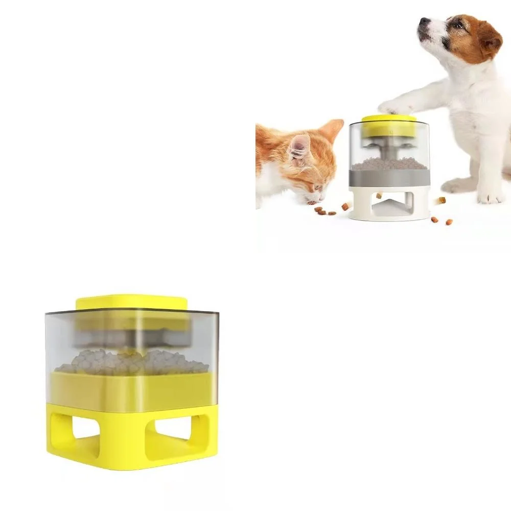 Automatic Pet Dog Feeder, Puzzle Slow Feeder Training Toys, Trigger Button Food Dispenser Wbb18584