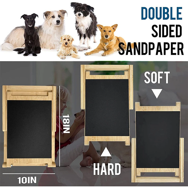 Custom Design Eco-Friendly Wooden Dog Scratching Pad with Treat Box